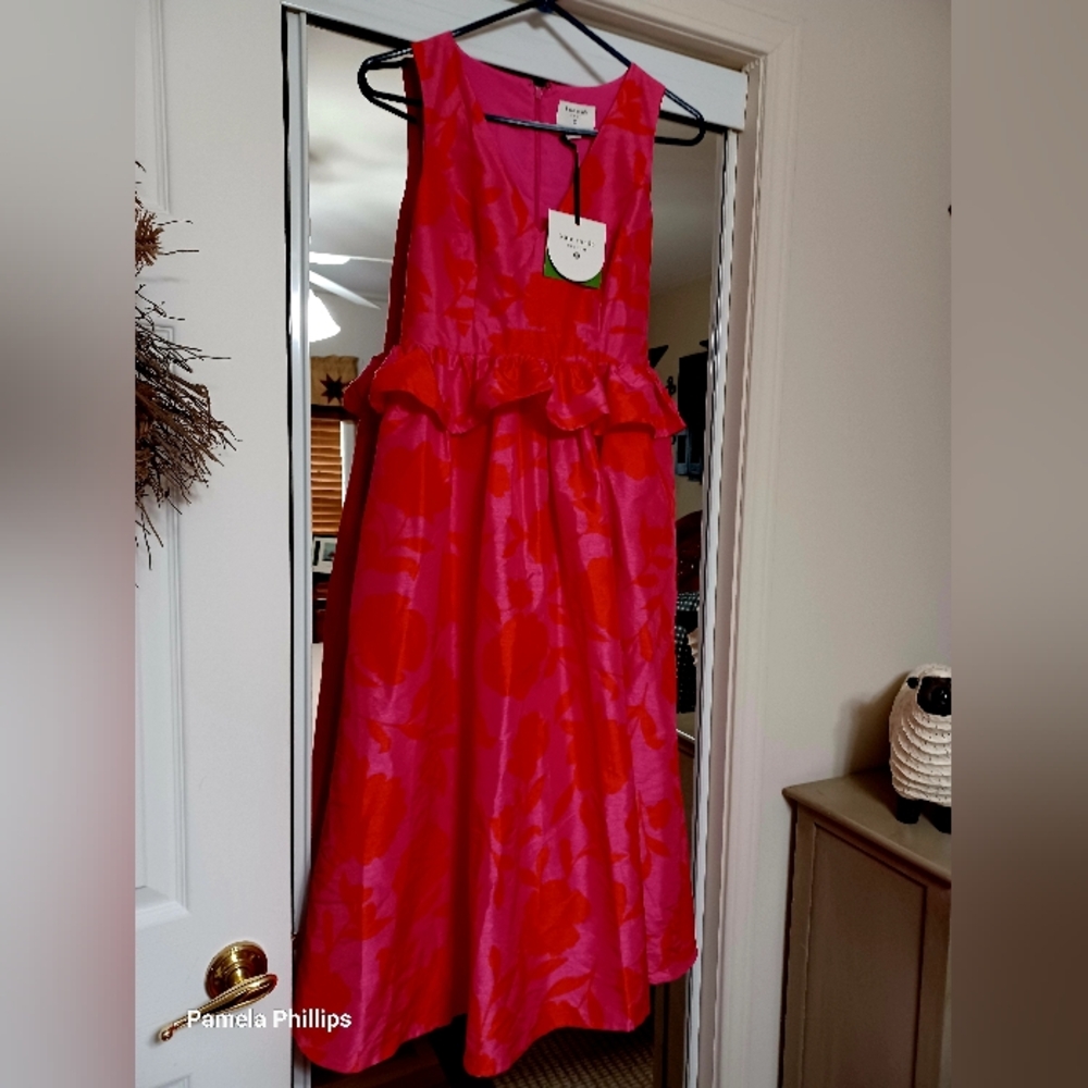 Kate Spade Vibrant Pink and Red Dress